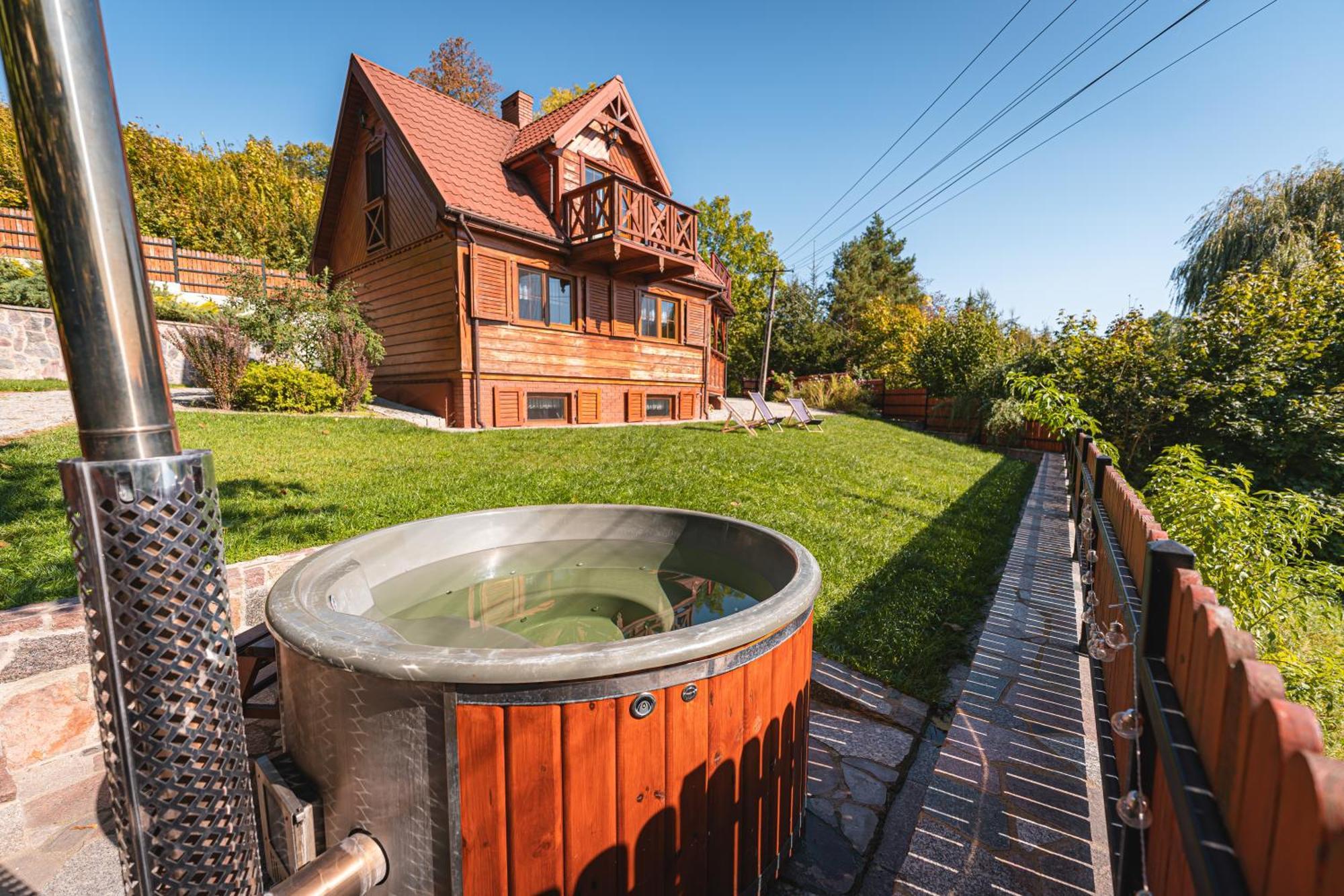 Bug Na Skarpie - Domek Wypoczynkowy Z Jacuzzi I Kominkiem Drohiczyn Exteriör bild